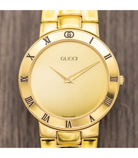 gucci mens watch gold plated|gucci men's watches clearance sale.